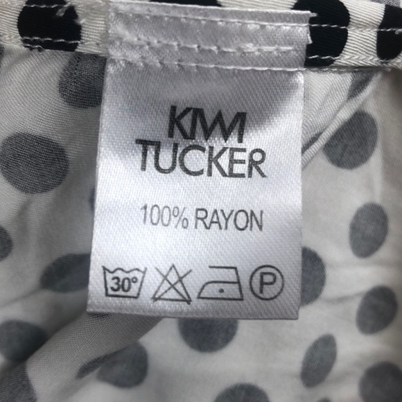 NWT Kiwi Tucker Black & White Polka Dot Tank w/Cutout Back & Bow - Size Medium - Picture 8 of 9